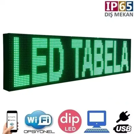 64x48 cm Yeşil LED Tabela Fiyatı ve Özellikleri