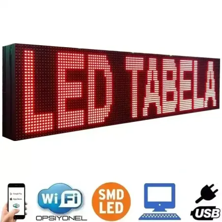 96x48 cm Çift Taraflı Kırmızı SMD LED Tabela Fiyatı ve Özellikleri