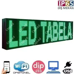 64x48 cm Çift Taraflı Dış Mekan Yeşil LED Tabela Fiyatı ve Özellikleri